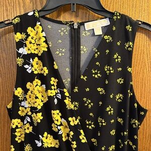 MICHAEL Michael Kors size small black and yellow flower jumpsuit.